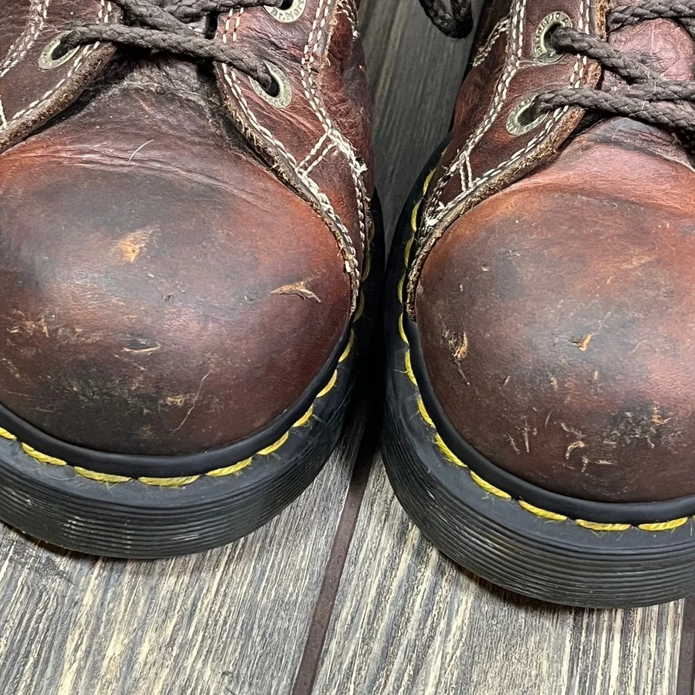 Dr Martens Gunby ST Men 11 Brown Leather Steel Toe Work Shoes Industrial Safety